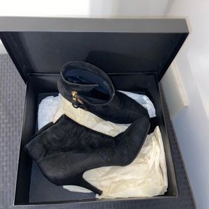 Donna Karan suede boots